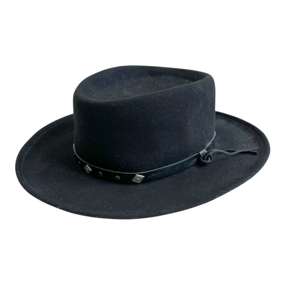 Sheplers Women’s Black Felt Embellished Wool Fedora Hat